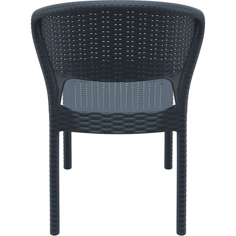 Krzesło ogrodowe rattanowe Dayton ciemnoszare marki Siesta