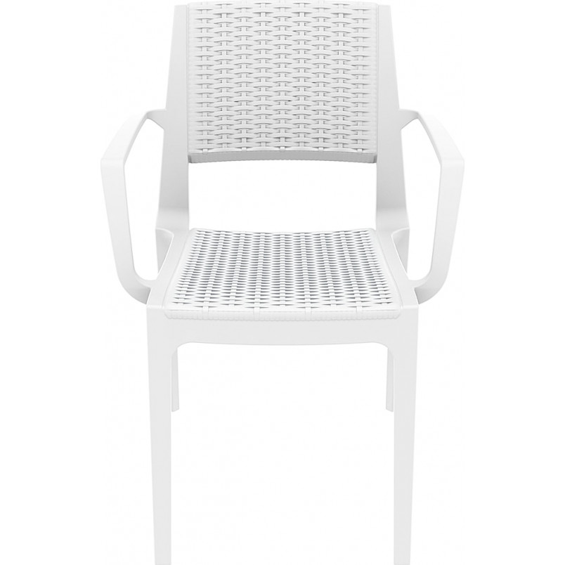 Krzesło ogrodowe rattanowe Capri białe marki Siesta
