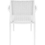 Krzesło ogrodowe rattanowe Capri białe marki Siesta