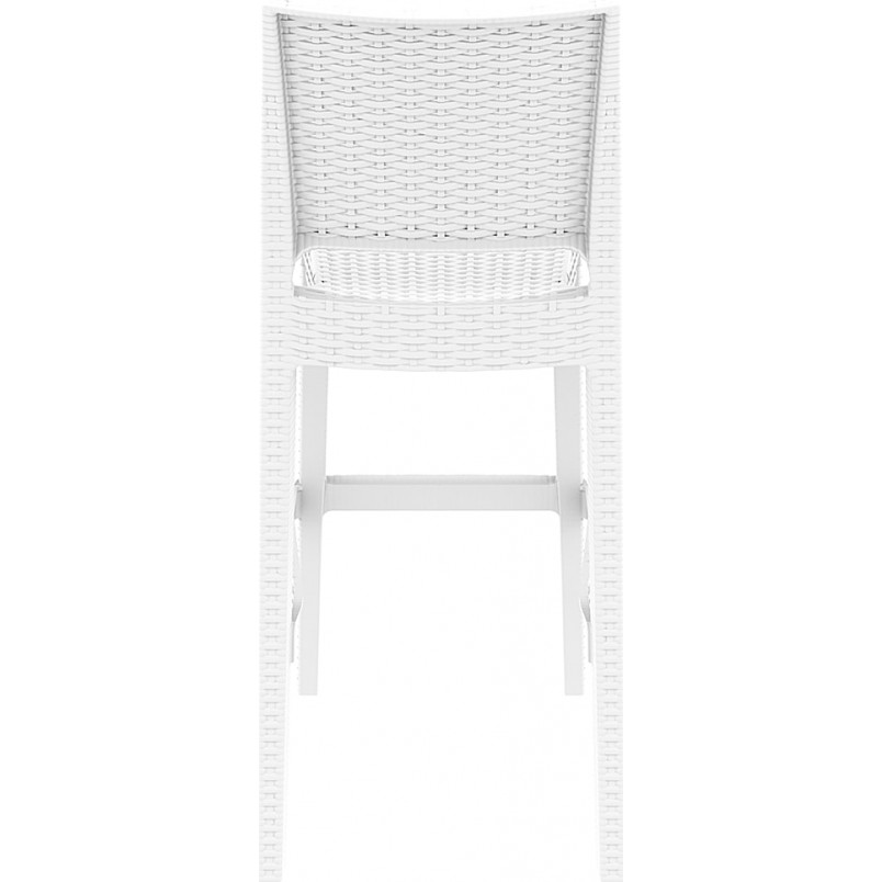 Krzesło barowe technorattanowe JAMAICA 75 biały marki Siesta