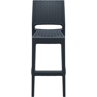 Krzesło barowe technorattanowe JAMAICA 75 ciemnoszary marki Siesta