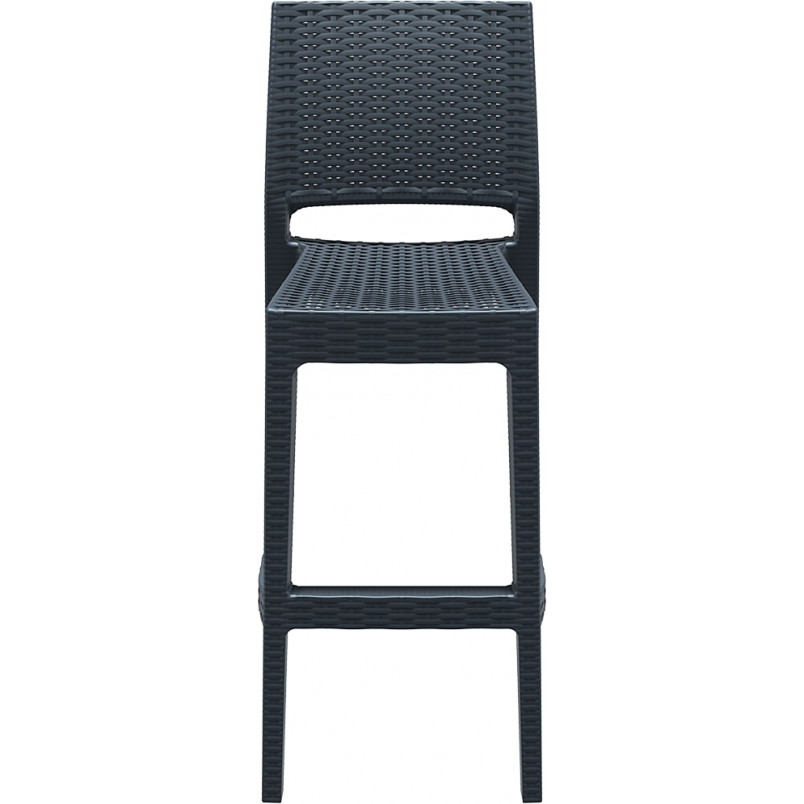 Krzesło barowe technorattanowe JAMAICA 75 ciemnoszary marki Siesta