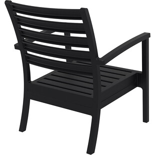 Krzesło ogrodowe z podłokietnikami Artemis XL czarne marki Siesta