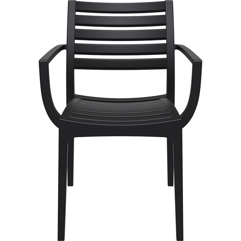 Krzesło ogrodowe z podłokietnikami Artemis czarne marki Siesta