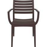 Krzesło ogrodowe z podłokietnikami Artemis brązowe marki Siesta