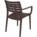 Krzesło ogrodowe z podłokietnikami Artemis brązowe marki Siesta
