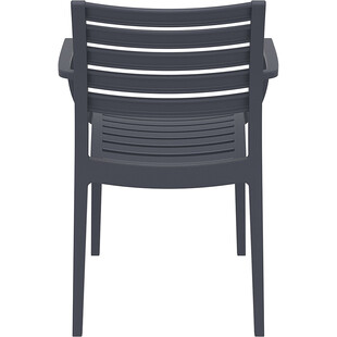 Krzesło ogrodowe z podłokietnikami Artemis ciemnoszare marki Siesta