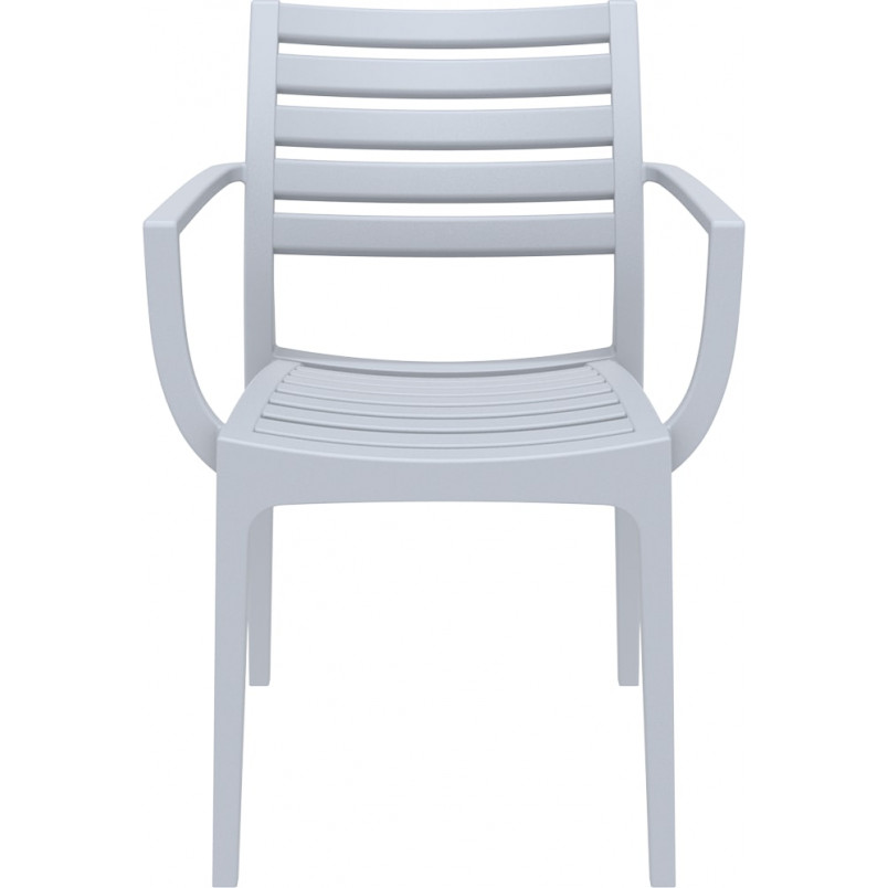 Krzesło ogrodowe z podłokietnikami Artemis srebrnoszare marki Siesta