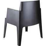 Krzesło ogrodowe z podłokietnikami Box czarne marki Siesta