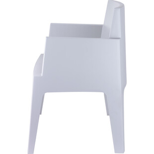 Krzesło ogrodowe z podłokietnikami Box srebrnoszare marki Siesta