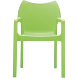 Krzesło ogrodowe z podłokietnikami DIVA zielone tropikalne marki Siesta