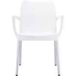 Krzesło ogrodowe z podłokietnikami Dolce białe marki Siesta