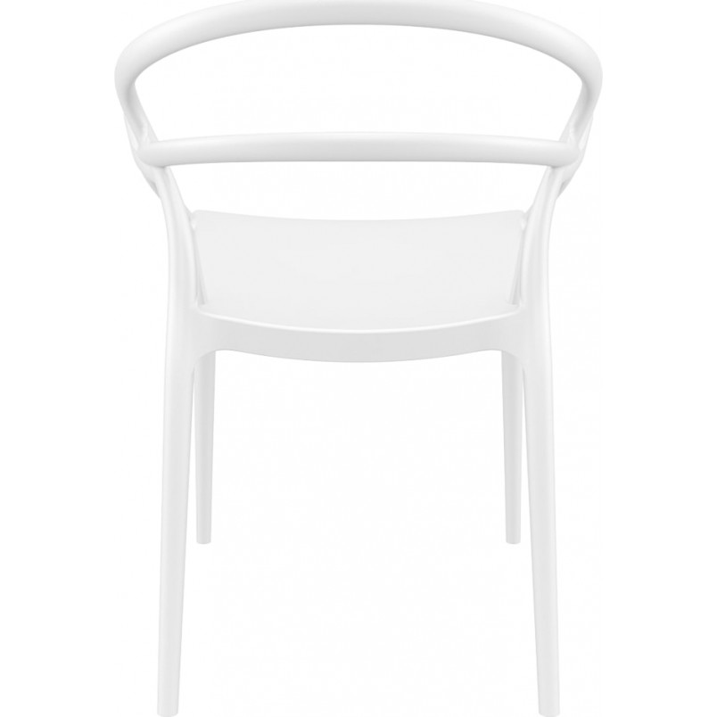 Krzesło z podłokietnikami MILA białe marki Siesta
