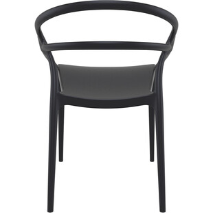 Krzesło z podłokietnikami MILA czarne marki Siesta