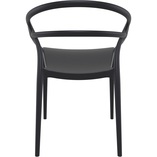 Krzesło z podłokietnikami MILA czarne marki Siesta