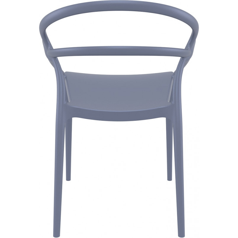 Krzesło z podłokietnikami MILA ciemnoszare marki Siesta