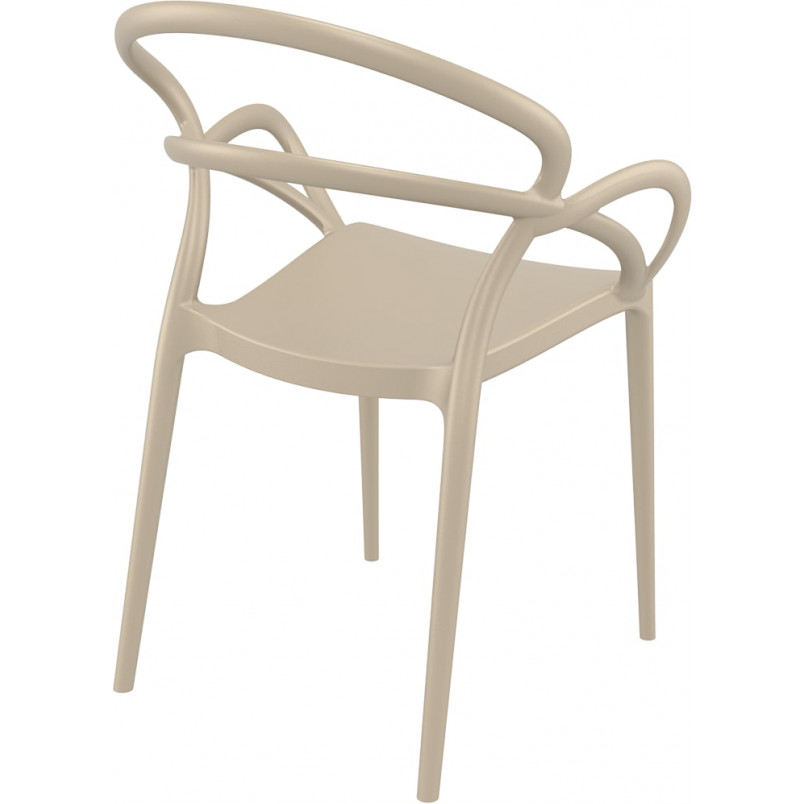 Krzesło z podłokietnikami MILA szarobrązowe marki Siesta