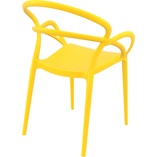 Krzesło z podłokietnikami MILA żółte marki Siesta
