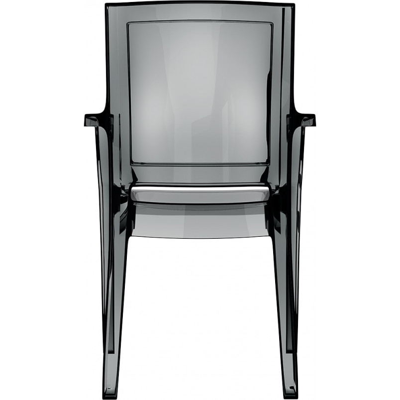 Krzesło z podłokietnikami ARTHUR czarne przezroczyste marki Siesta
