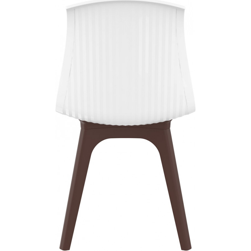 Krzesło z tworzywa ALLEGRA PP brązowe/lśniące białe marki Siesta