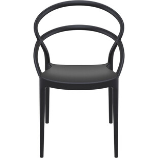 Krzesło z tworzywa PIA czarne marki Siesta