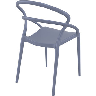 Krzesło z tworzywa PIA ciemnoszare marki Siesta