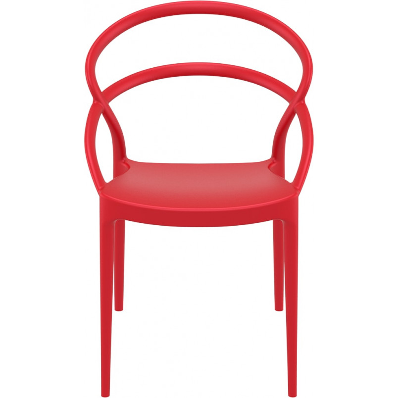 Krzesło z tworzywa PIA czerwone marki Siesta