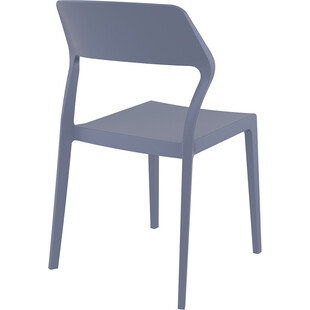 Krzesło z tworzywa SNOW ciemnoszare marki Siesta