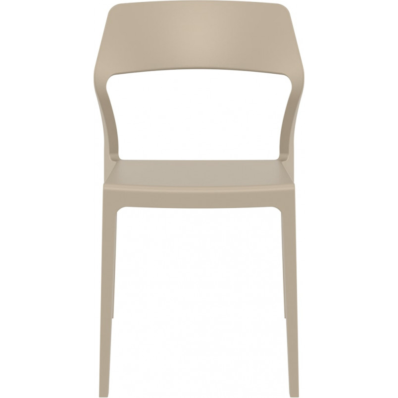 Krzesło z tworzywa SNOW szarobrązowe marki Siesta