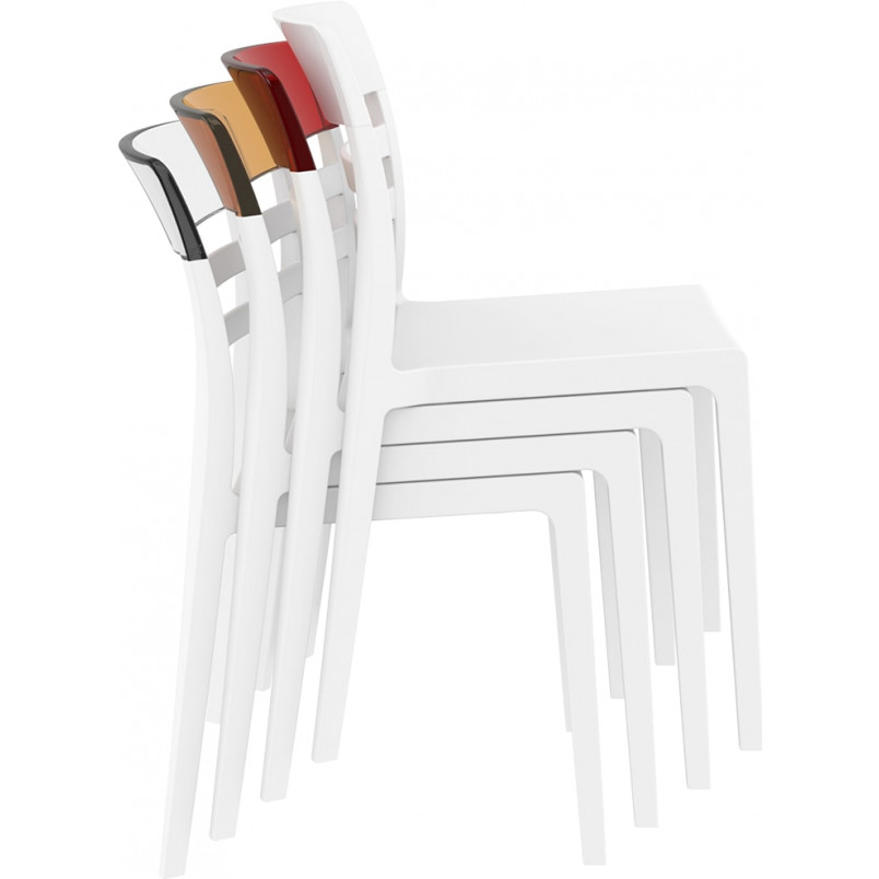 Krzesło z tworzywa MOON białe marki Siesta