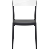 Krzesło z tworzywa FLASH czarne/przezroczyste marki Siesta