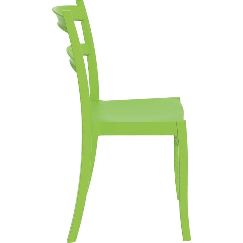 Krzesło z tworzywa TIFFANY zielone tropikalne marki Siesta