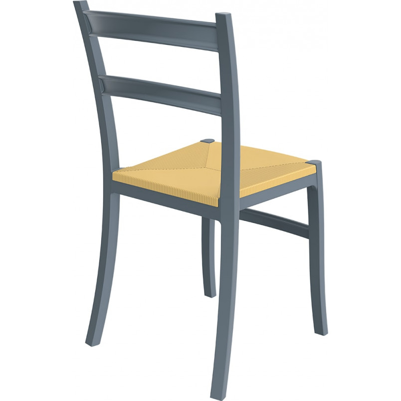 Krzesło z tworzywa TIFFANY-S ciemnoszare marki Siesta