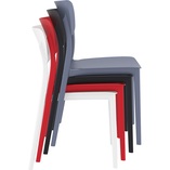 Krzesło z tworzywa Monna ciemno szare marki Siesta