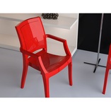 Krzesło z podłokietnikami ARTHUR lśniące czerwone marki Siesta