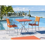 Krzesło ogrodowe z podłokietnikami Gala pomarańczowe marki Siesta