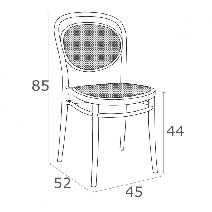Krzesło ażurowe z tworzywa Marcel białe Siesta