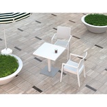 Stół ogrodowy plastikowy Riva 70x70 biały marki Siesta