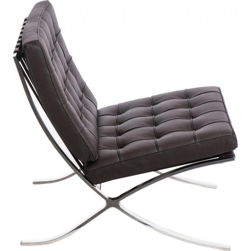 Fotel skórzany pikowany BA1 brązow marki D2.Design