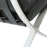 Fotel skórzany pikowany BA1 czarny marki D2.Design