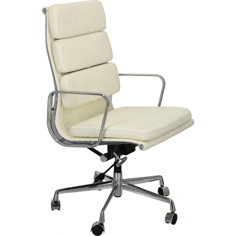 Fotel biurowy gabinetowy CH2191T biała skóra marki D2.Design