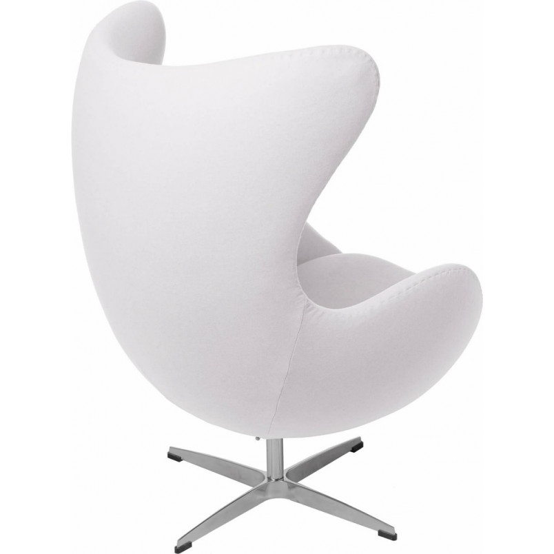 Fotel obrotowy Jajo biały kaszmir Premium marki D2.Design