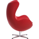 Fotel obrotowy Jajo czerwona skóra Premium marki D2.Design