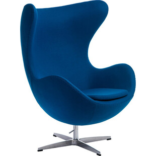Fotel obrotowy Jajo niebieski kaszmir Premium marki D2.Design