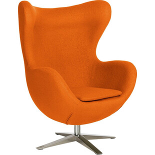Fotel obrotowy Jajo szeroki wełna pomarańczowa marki D2.Design