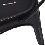 Krzesło metalowe industrialne Paris Antique czarne marki D2.Design