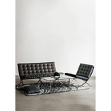 Sofa pikowana z ekoskóry BA2 150 czarna marki D2.Design