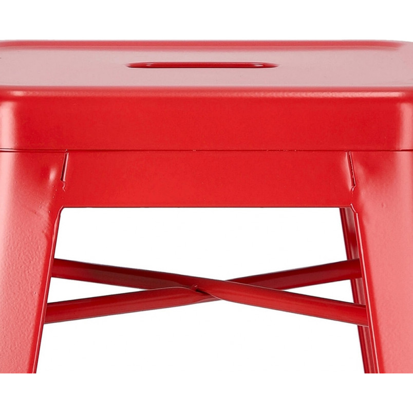 Stołek barowy metalowy Paris 66 czerwony marki D2.Design