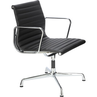Fotel konferencyjny gabinetowy CH1081T czarna skóra marki D2.Design