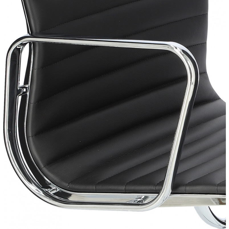 Fotel konferencyjny gabinetowy CH1081T czarna skóra marki D2.Design